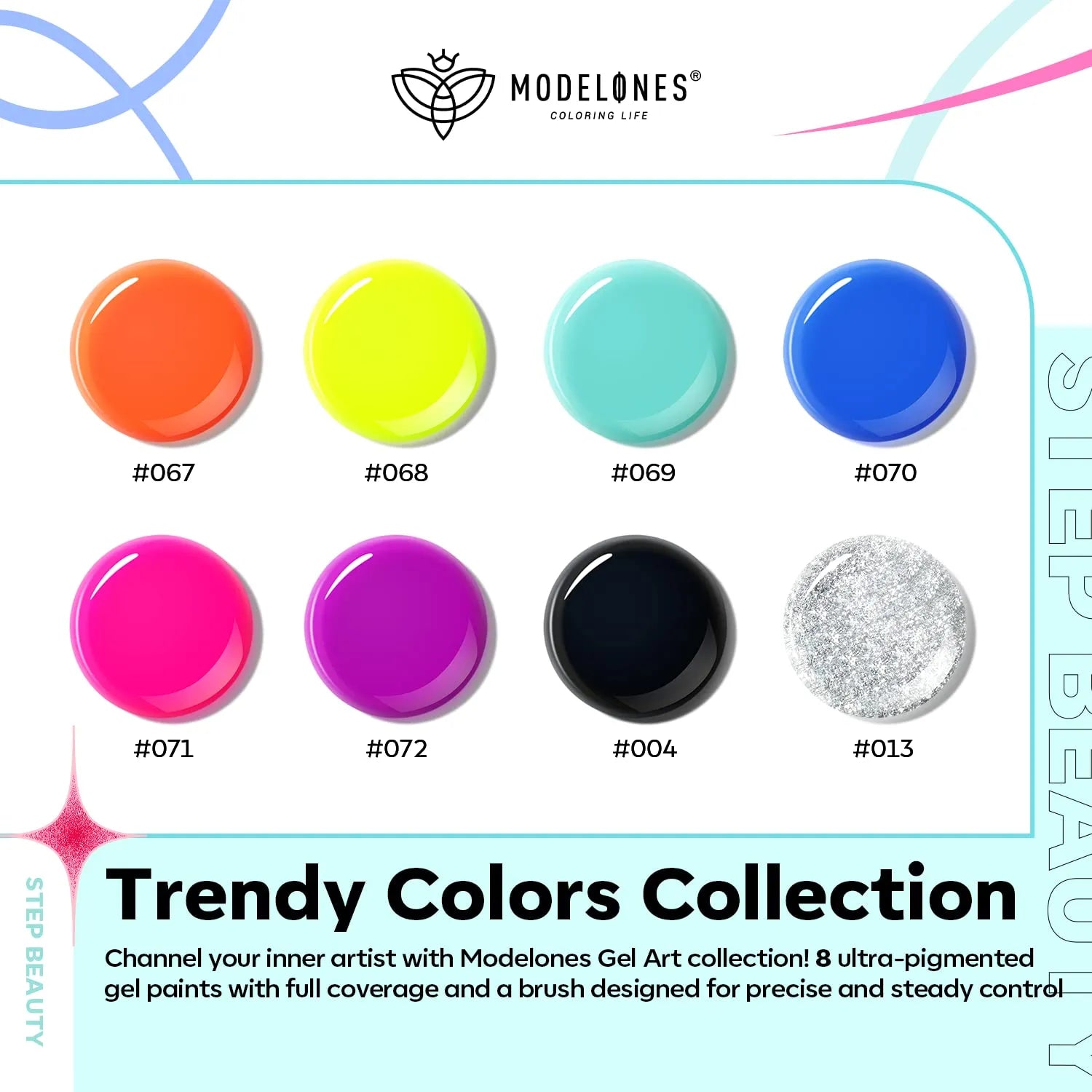 Colors Bright - 8Pcs ExtraDetails Gel Art Liner Set 【US ONLY】