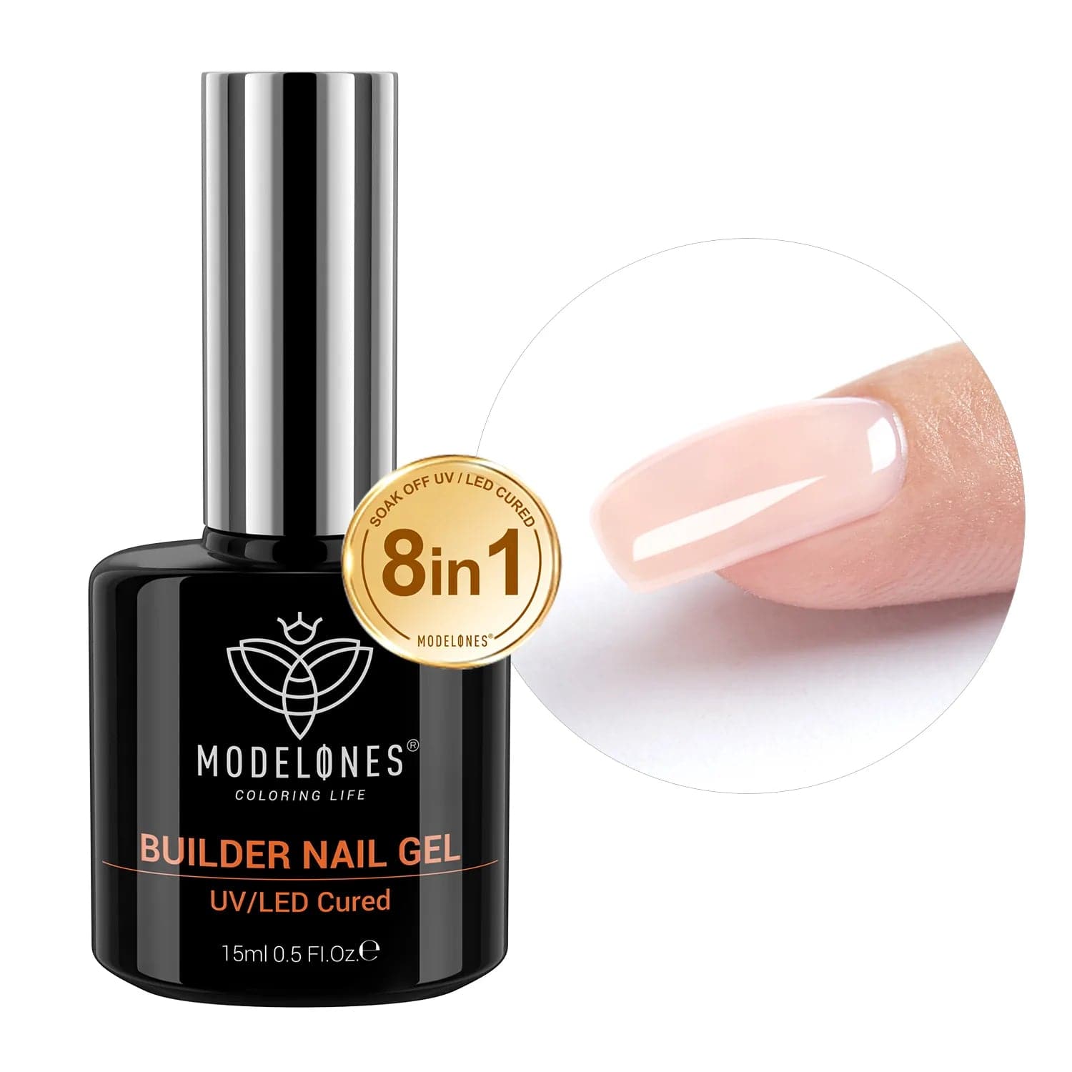 8-In-1 Nude Pink Builder Nail Gel 15ml