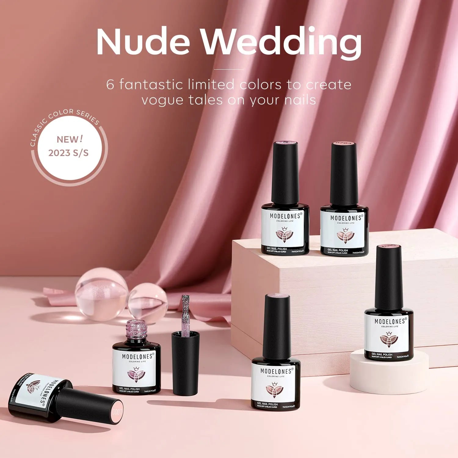 Nude Wedding - 6 Shades Gel Nail Polish Set