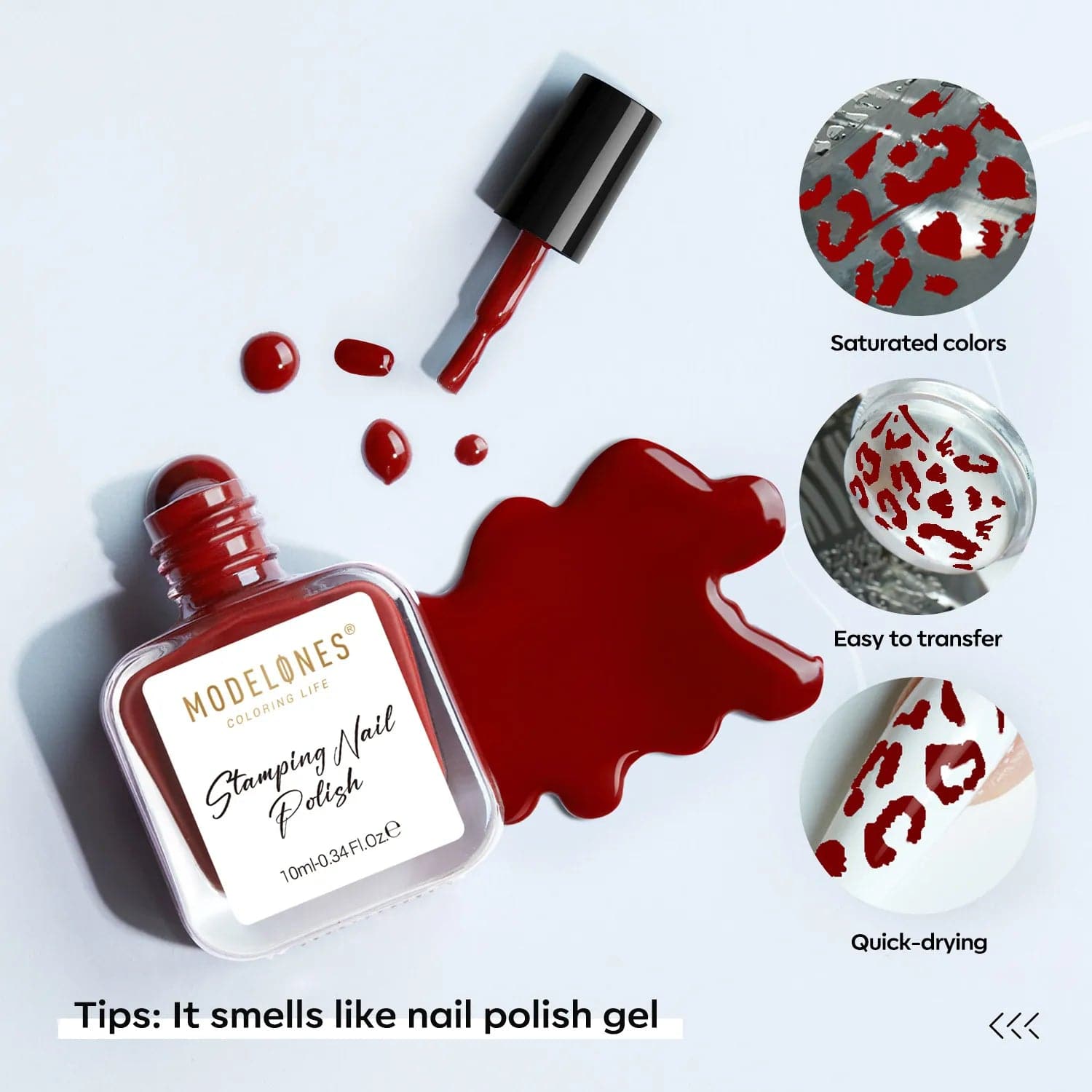 Flame Red - Stamping Nail Polish 10ml