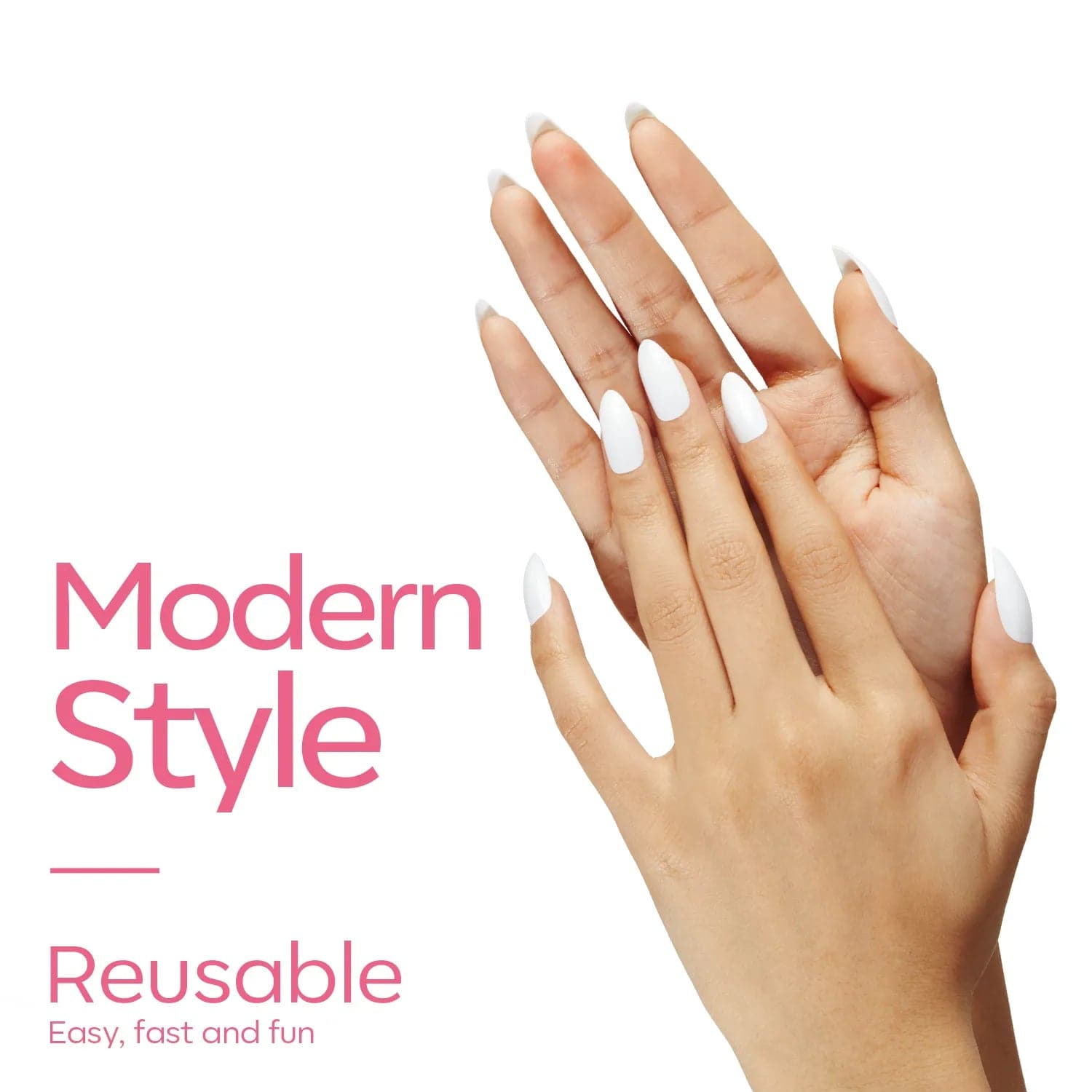 Modern Style - 36 Fake Nails 12 Sizes Short Almond Press on Nails Kit