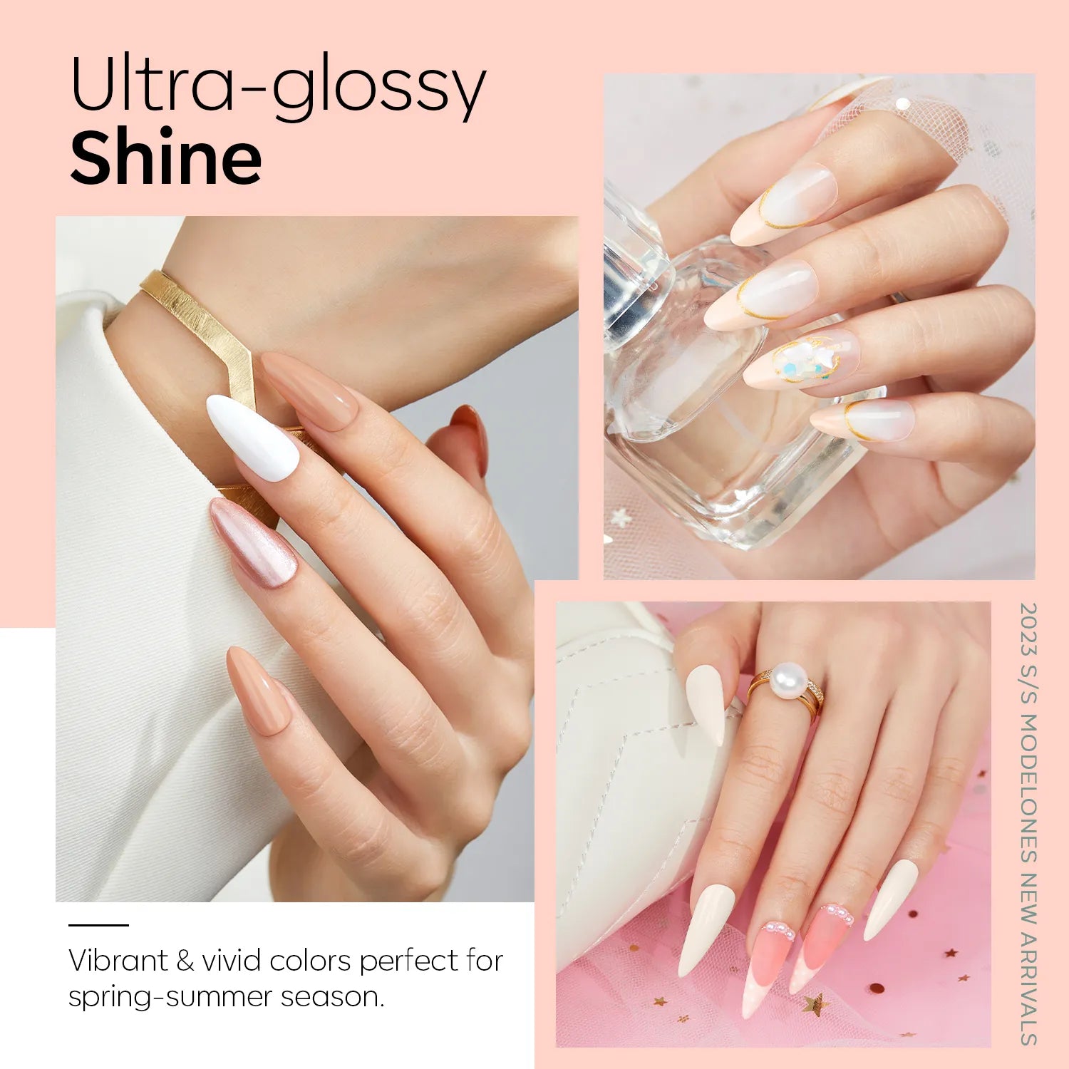 Champagne on Ice - 9 Shades Solid Cream Gel Polish Color Cube