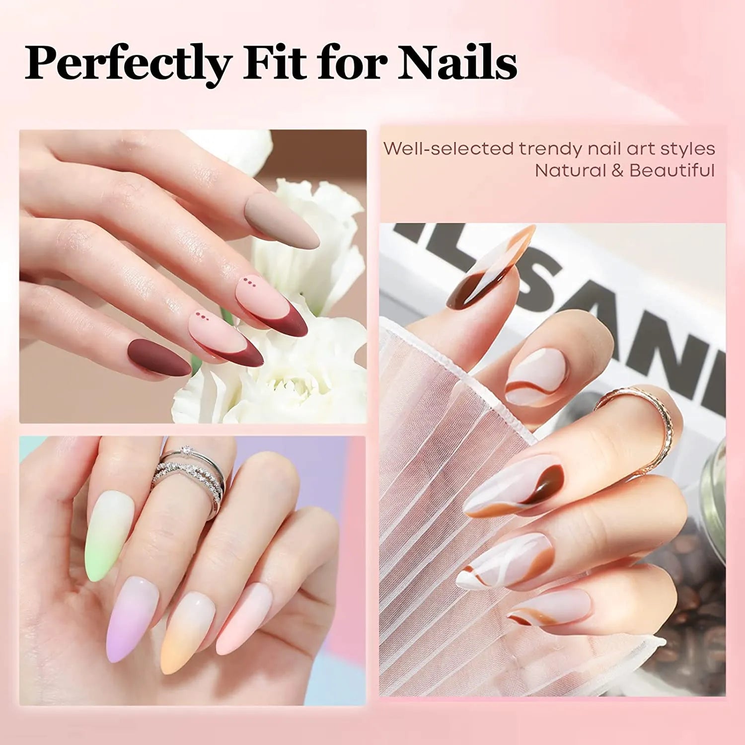 500Pcs Almond Nail Art Tools All-In-One Kit【US ONLY】