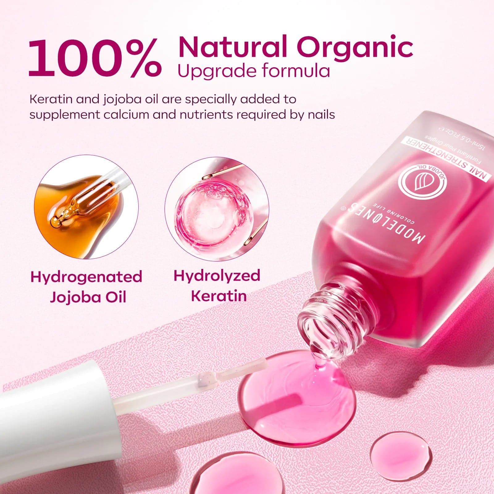 Modelones Nail Strengthener Fortifiant Pour Ongles 15ml【US ONLY】