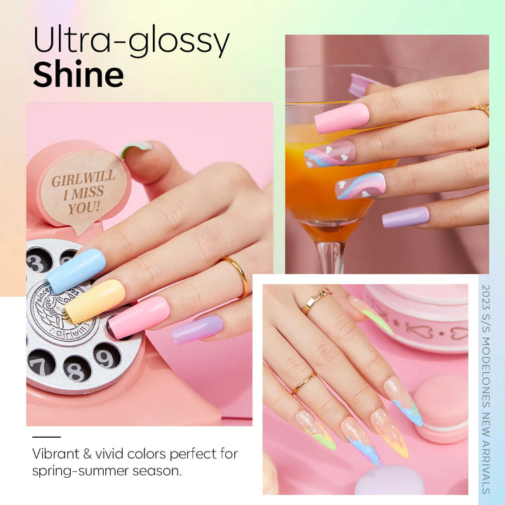 Floating Cloudz - 9 Shades Solid Cream Gel Polish Color Cube