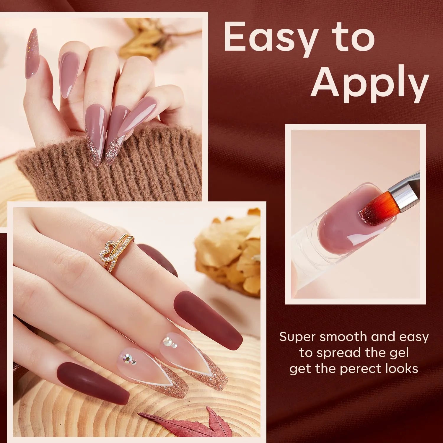 Licknail | Lick 24 pcs Coral Pink Artificial/False Reusable Acrylic Nails  With Application Kit