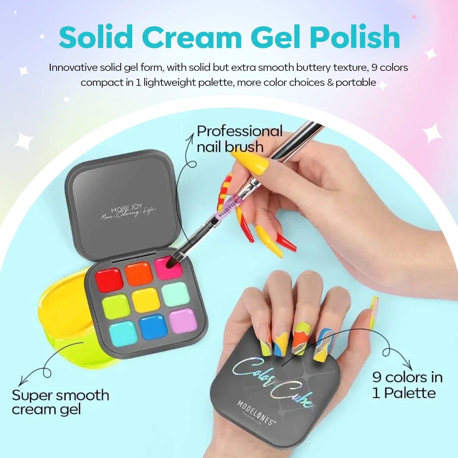 11Pcs Gel Nail Polish & Color Cube All-in-One Starter Kit