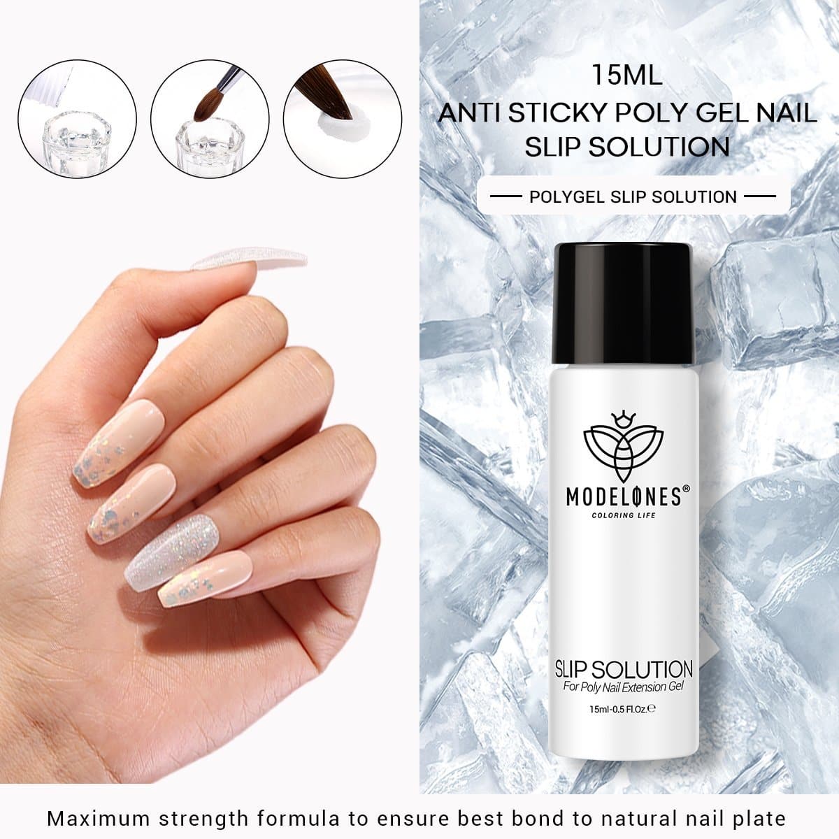 Slip Solution 15ml for Poly Nail Extension Gel