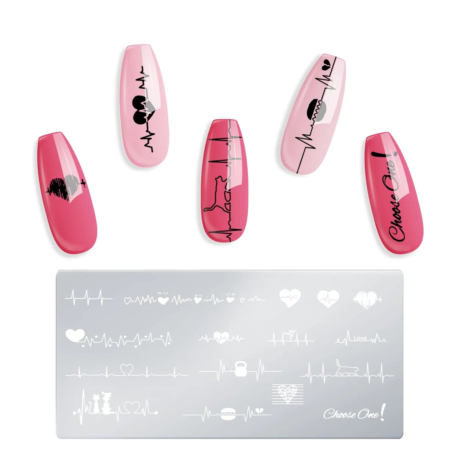 Heartbeat - Nail Stamping Plates