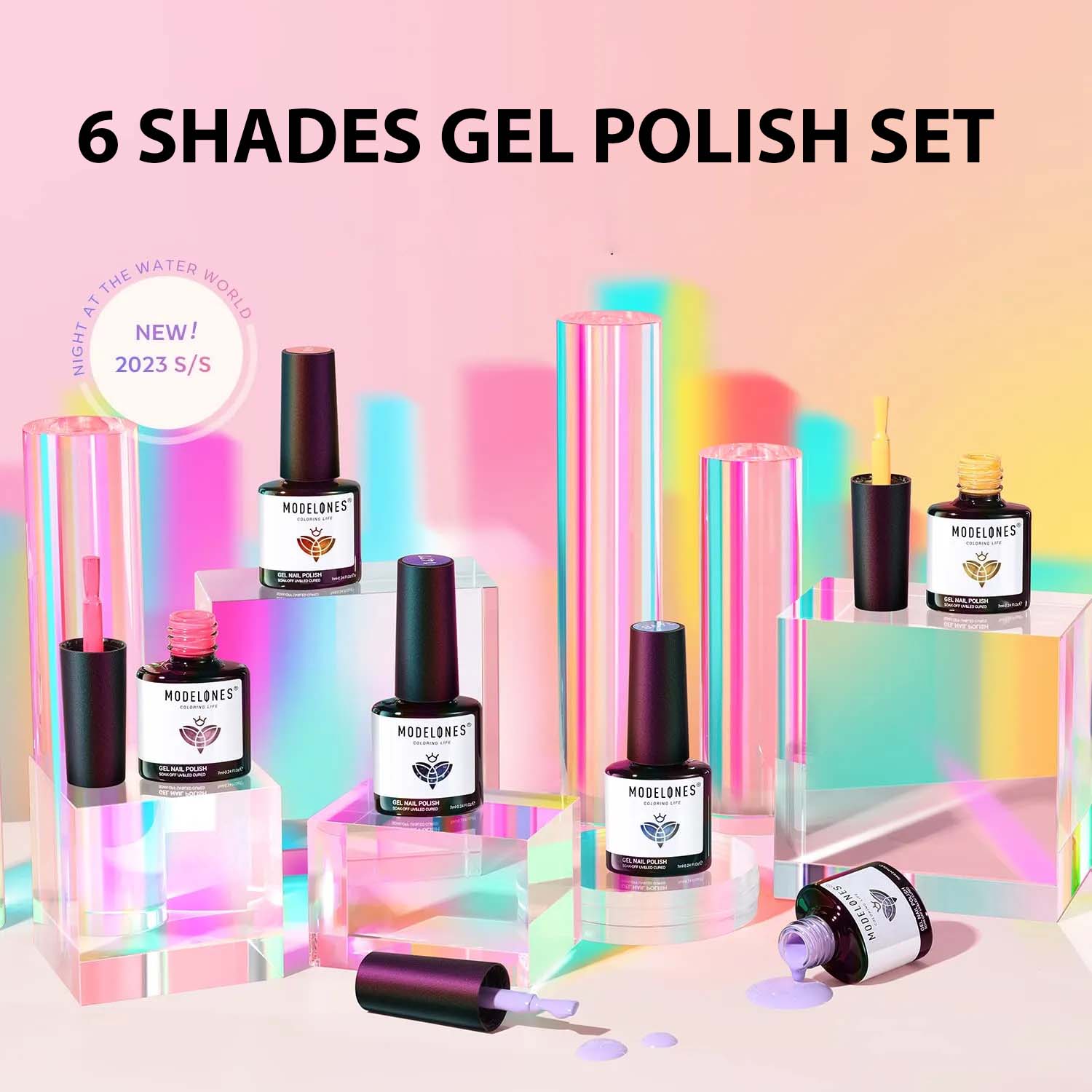 6 Shades Gel Nail Polish Set Collection