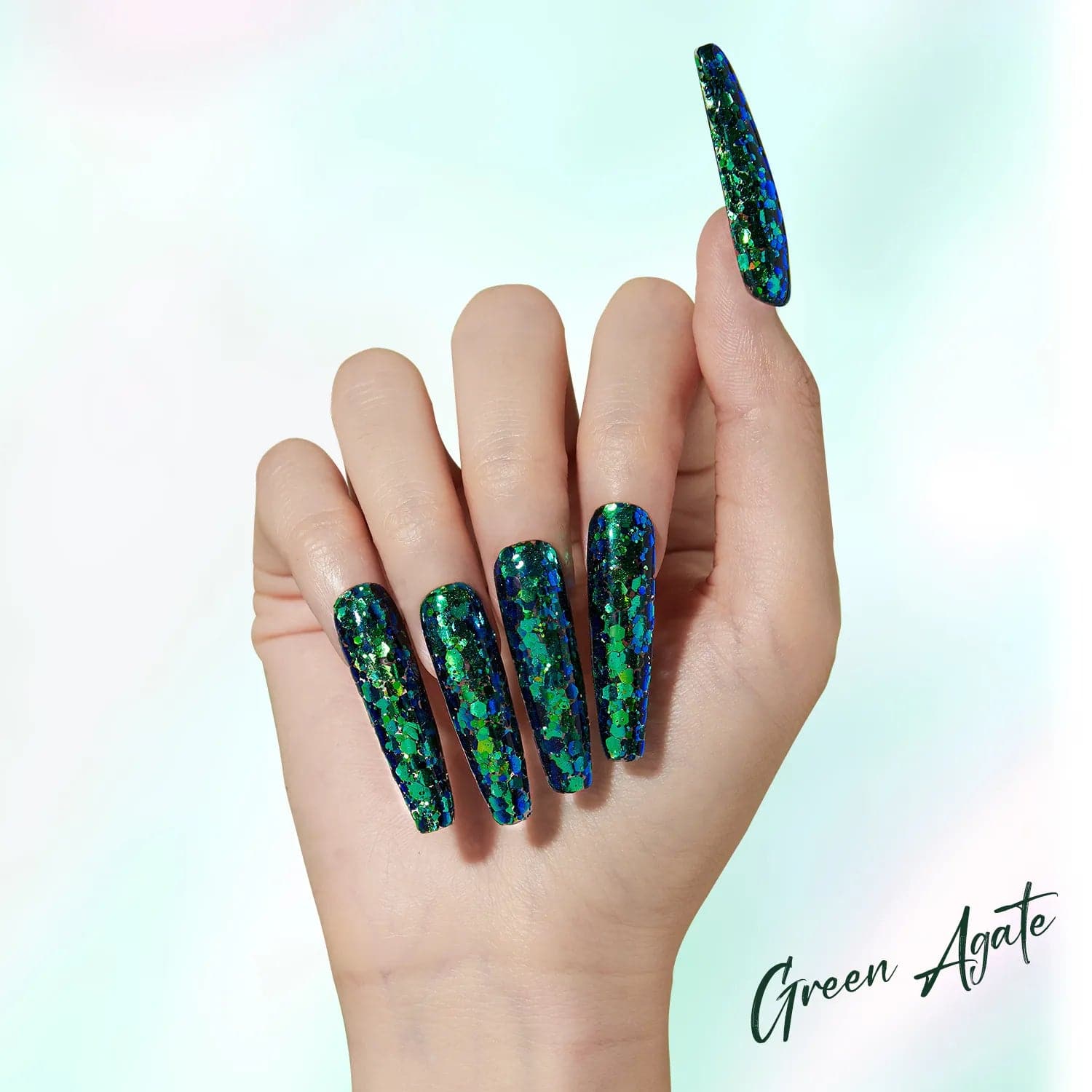 Green Agate - Nail Art Glitter - MODELONES.com