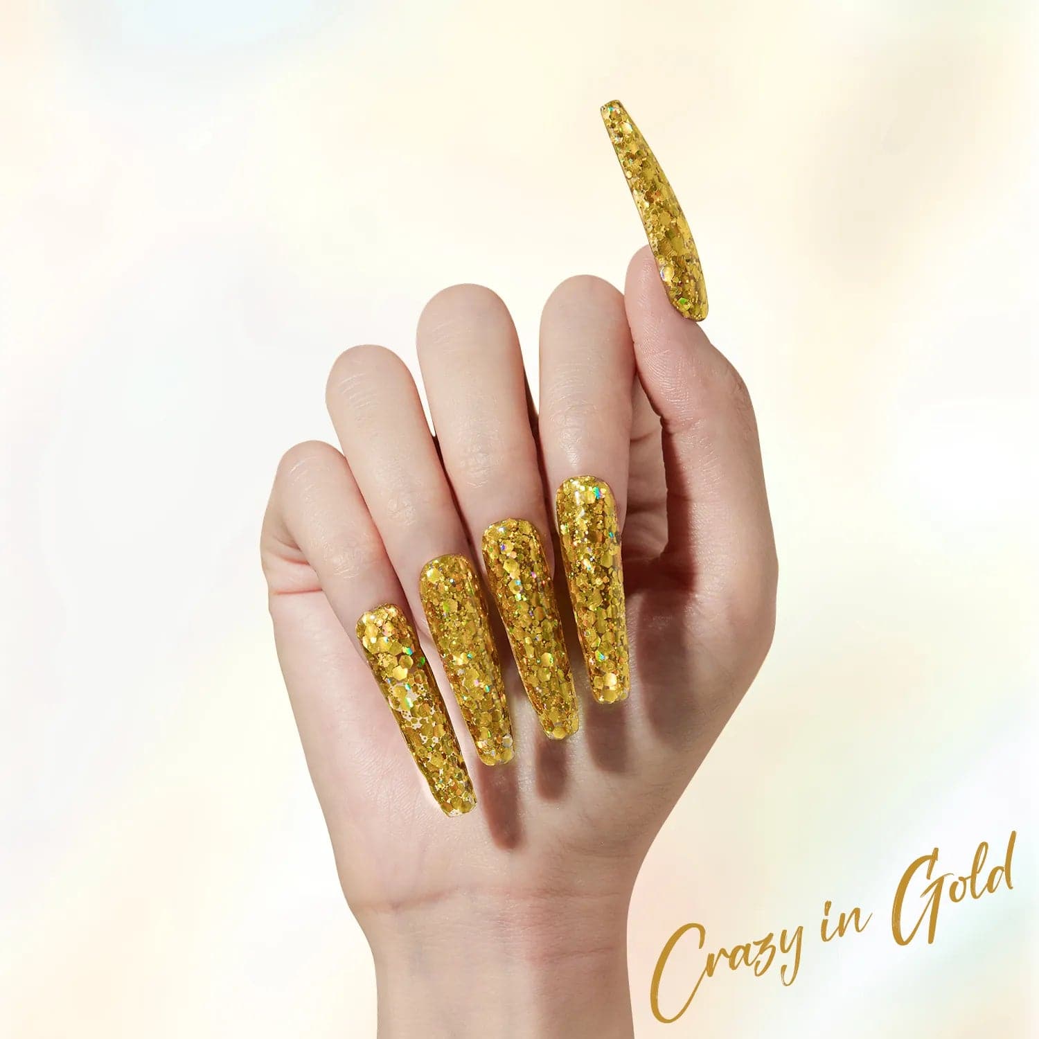 Crazy In Gold - Nail Art Glitter - MODELONES.com