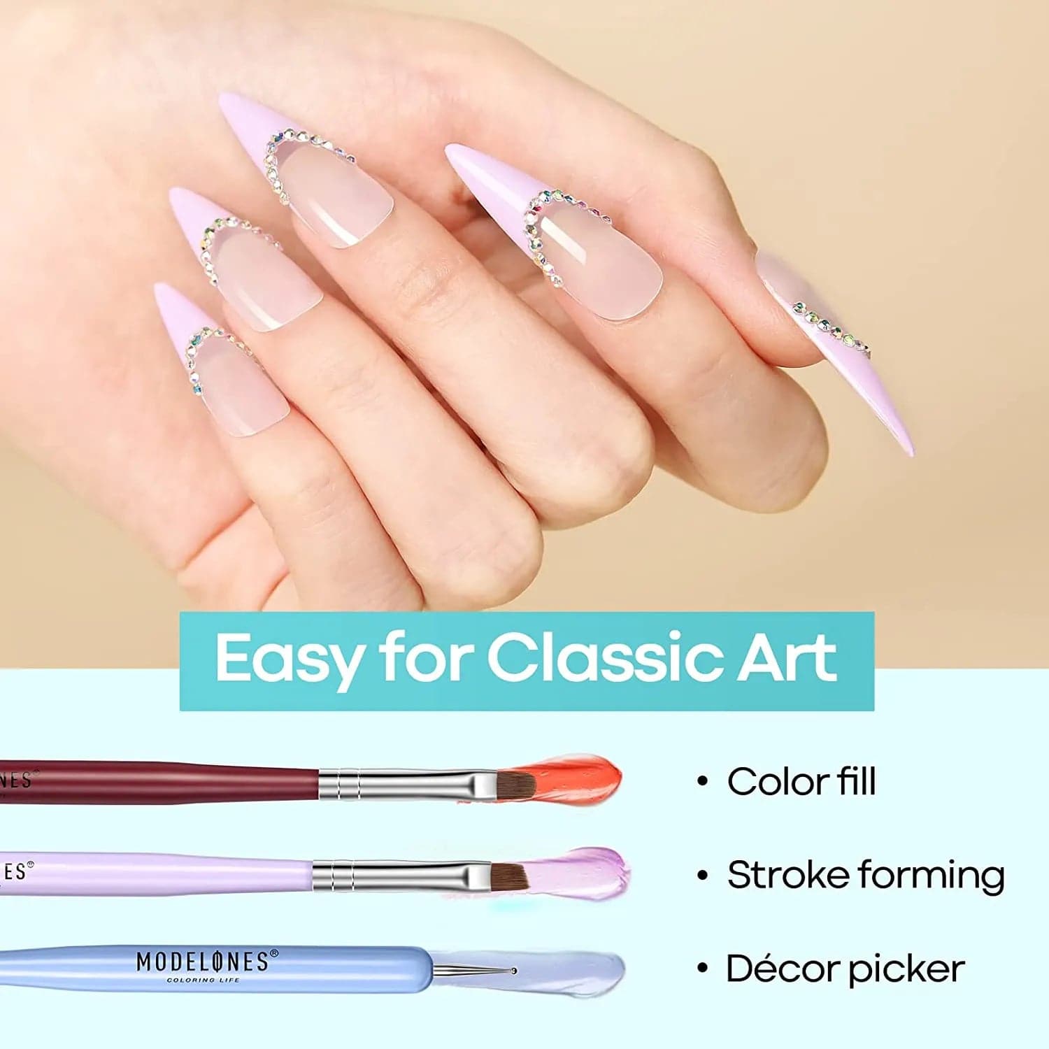 6Pcs Nail Art Liner Brushes Set【US ONLY】