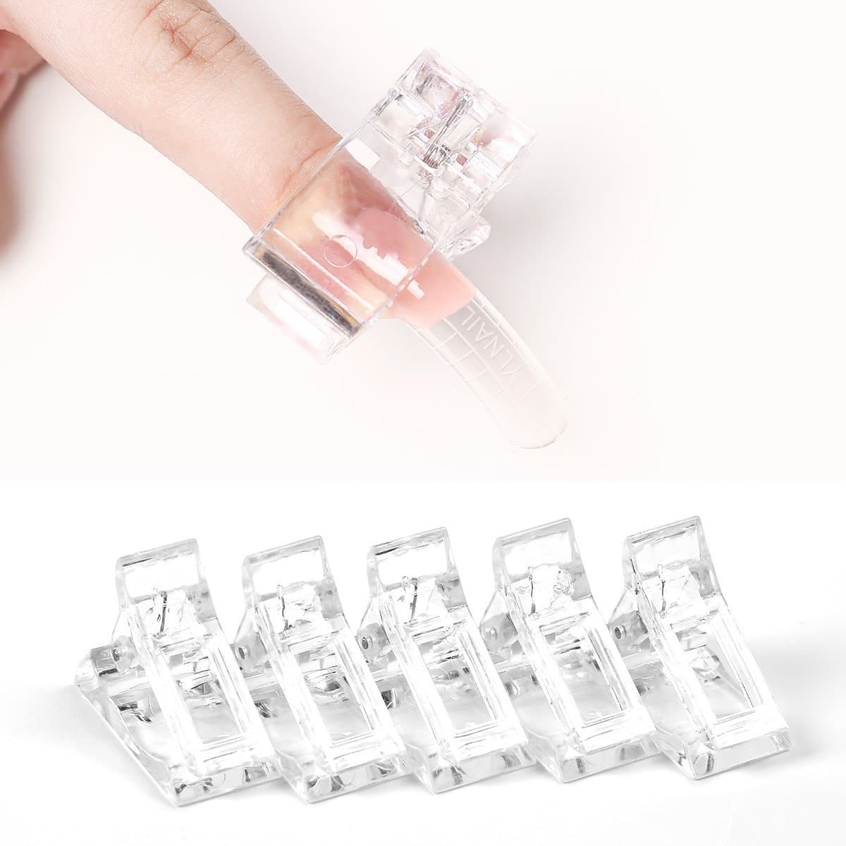 Heldig 12 pieces polygel nail clip, nail tip clip, nail tips clips nail  clips for poly gel nail extension 