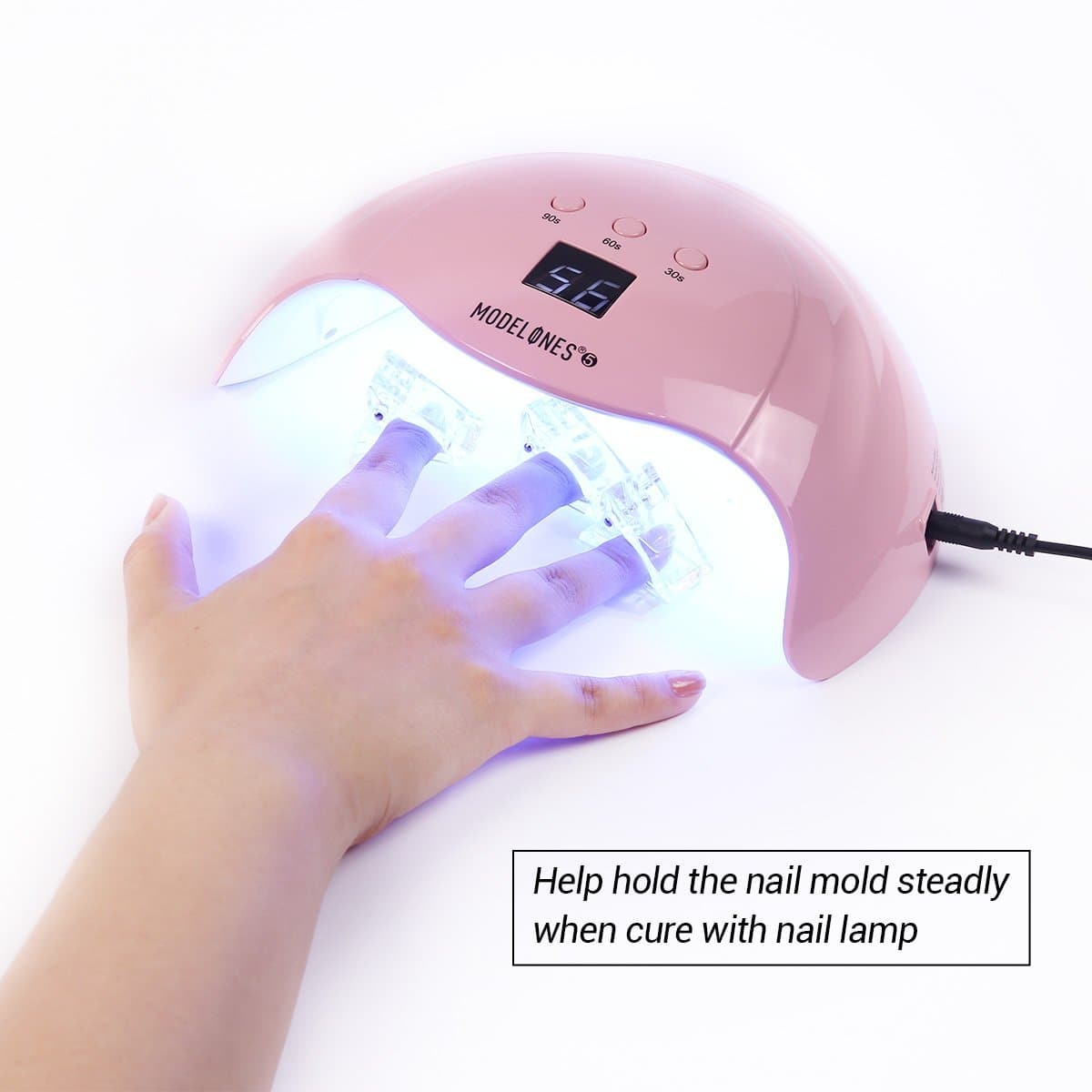 Modelones Nail Tips Clip for Quick Building Polygel Plastic Finger Extension UV LED Builder for DIY Manicure Nail Art