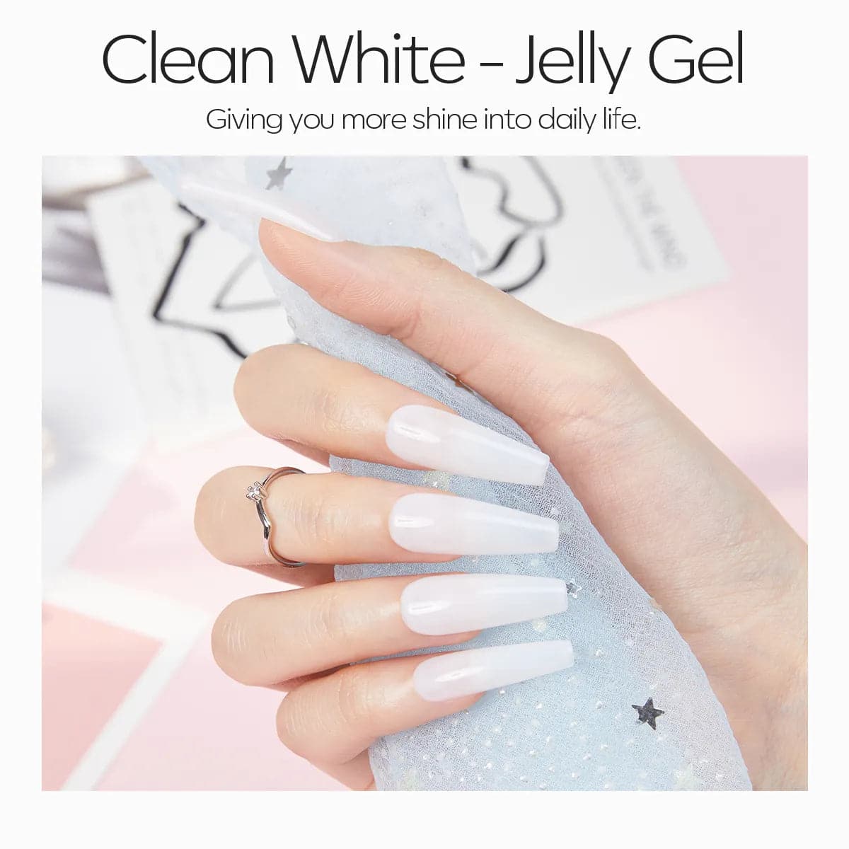 Clean White - Single Solid Cream Gel Polish Color Cube