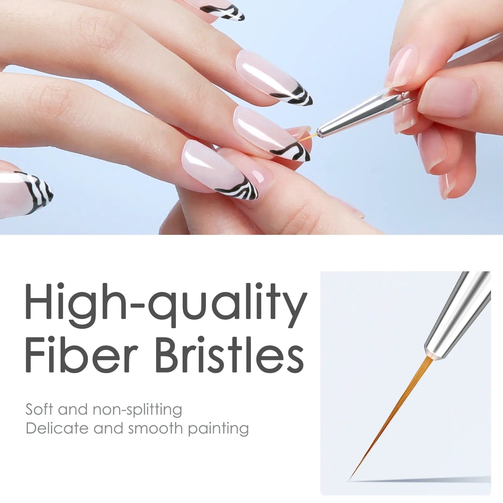 5Pcs Pure Nail Art Liner Brushes Set - MODELONES.com