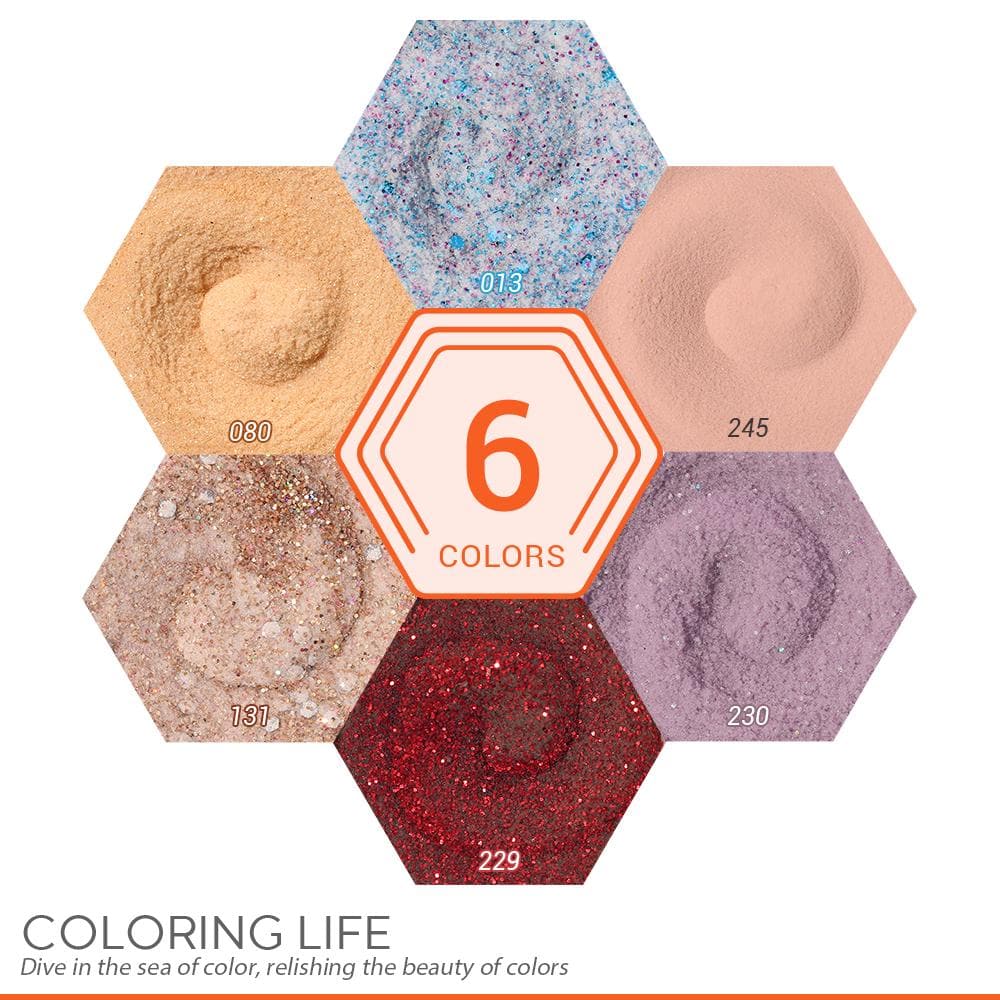 6 Color Powders + 3 Acrylic Powders Home Salon Kit - MODELONES.com