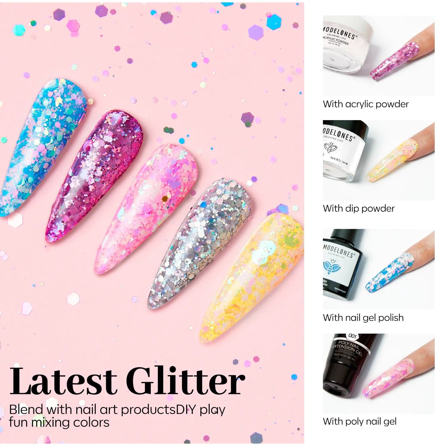 First Love - Nail Art Glitter - MODELONES.com