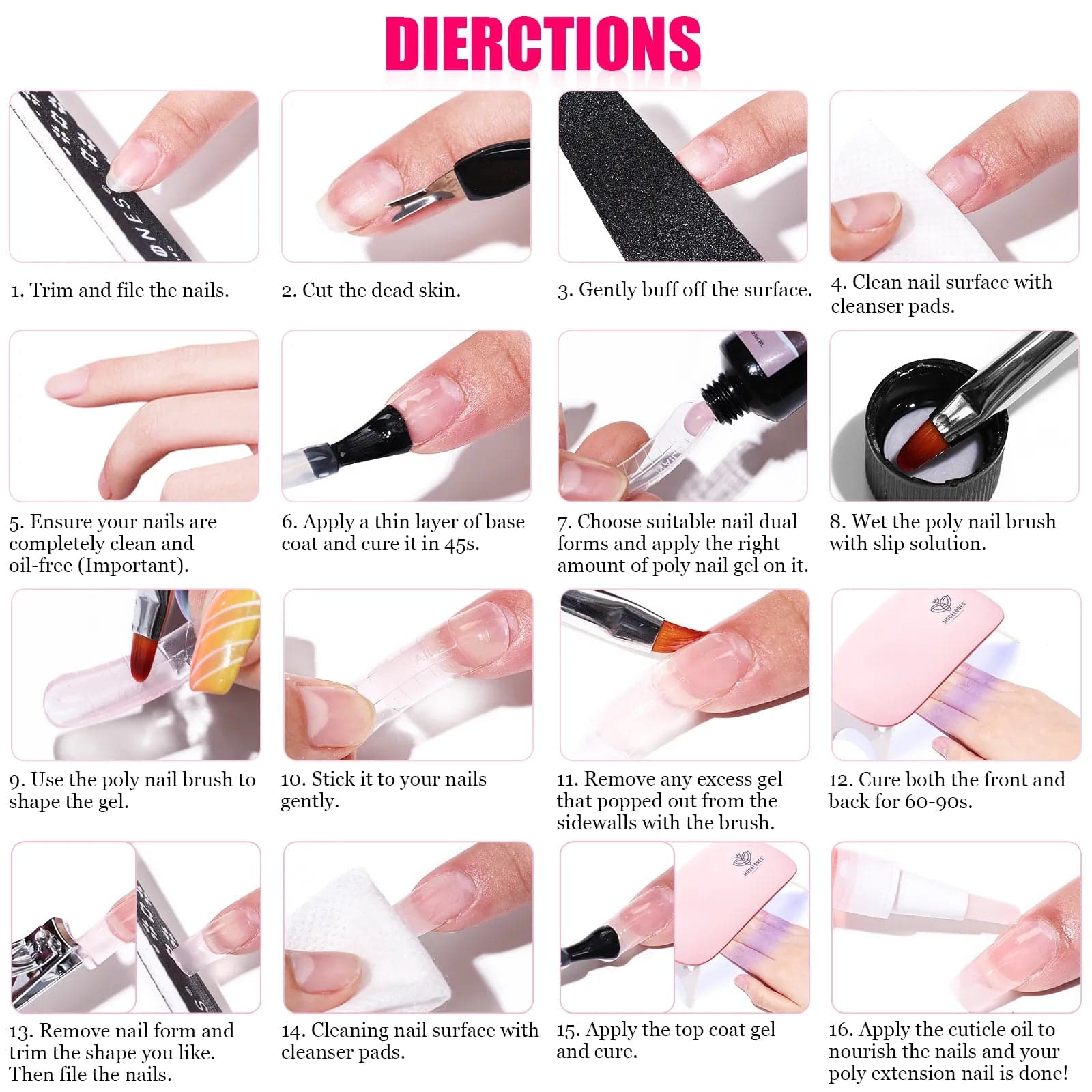 Stormy Night Poly Nail Gel Kit MODELONES 