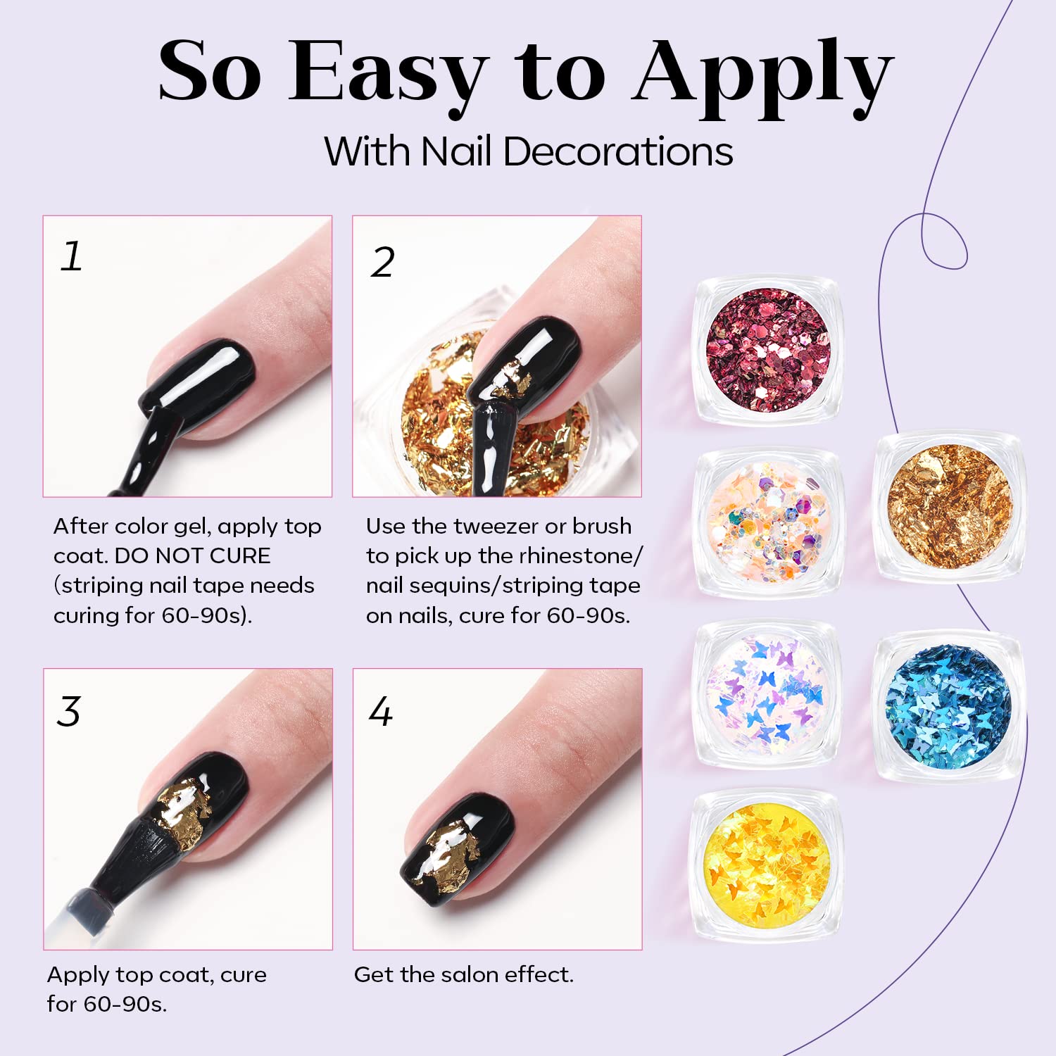 Decoration Manicure Kit Brush Glue Rhinestones for Nails Design