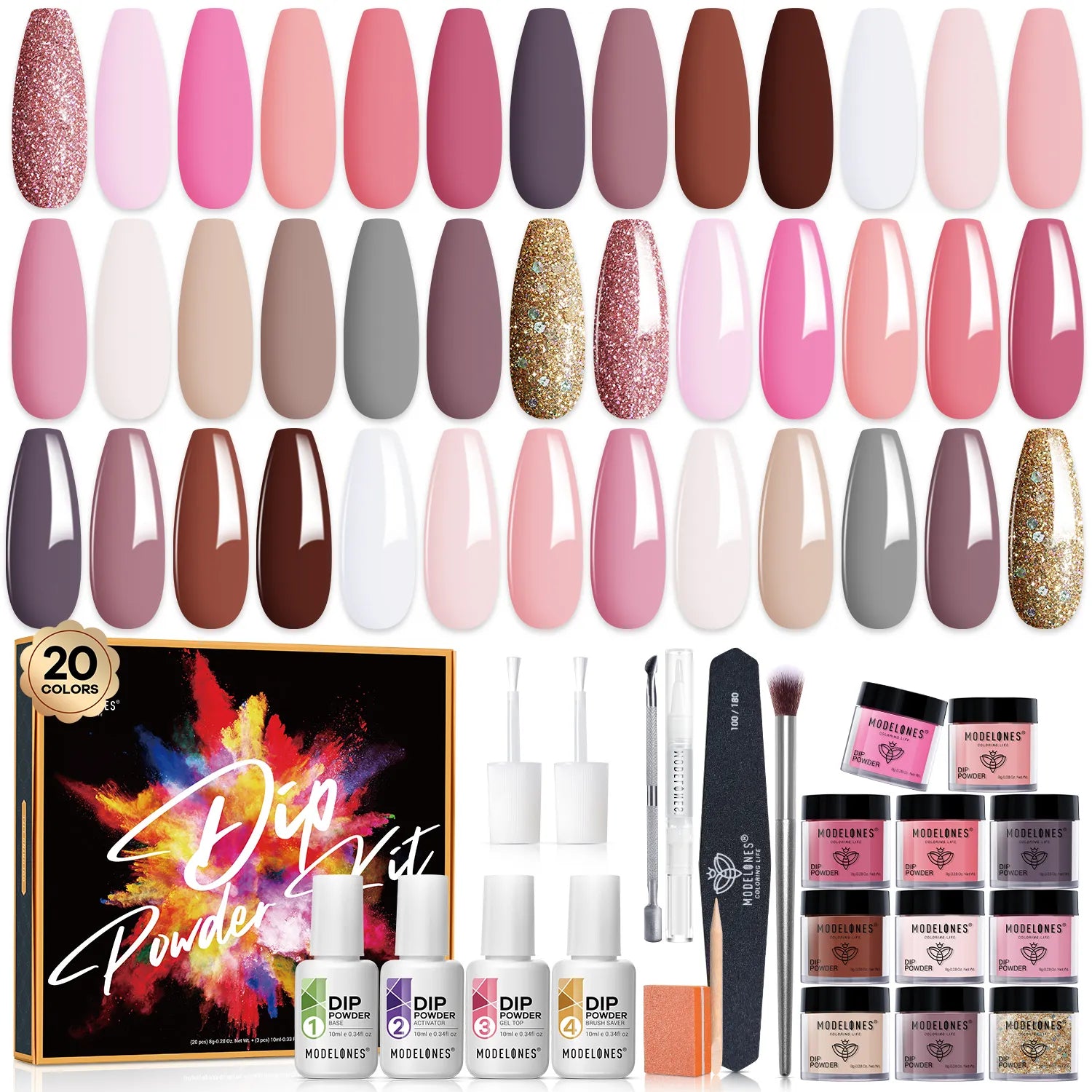 So Classy - 32Pcs 20Colors Dipping Powder All-In-One Kit【US/CA ONLY】