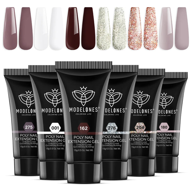 Yours Truly - 6 Shades Poly Nail Gel Set