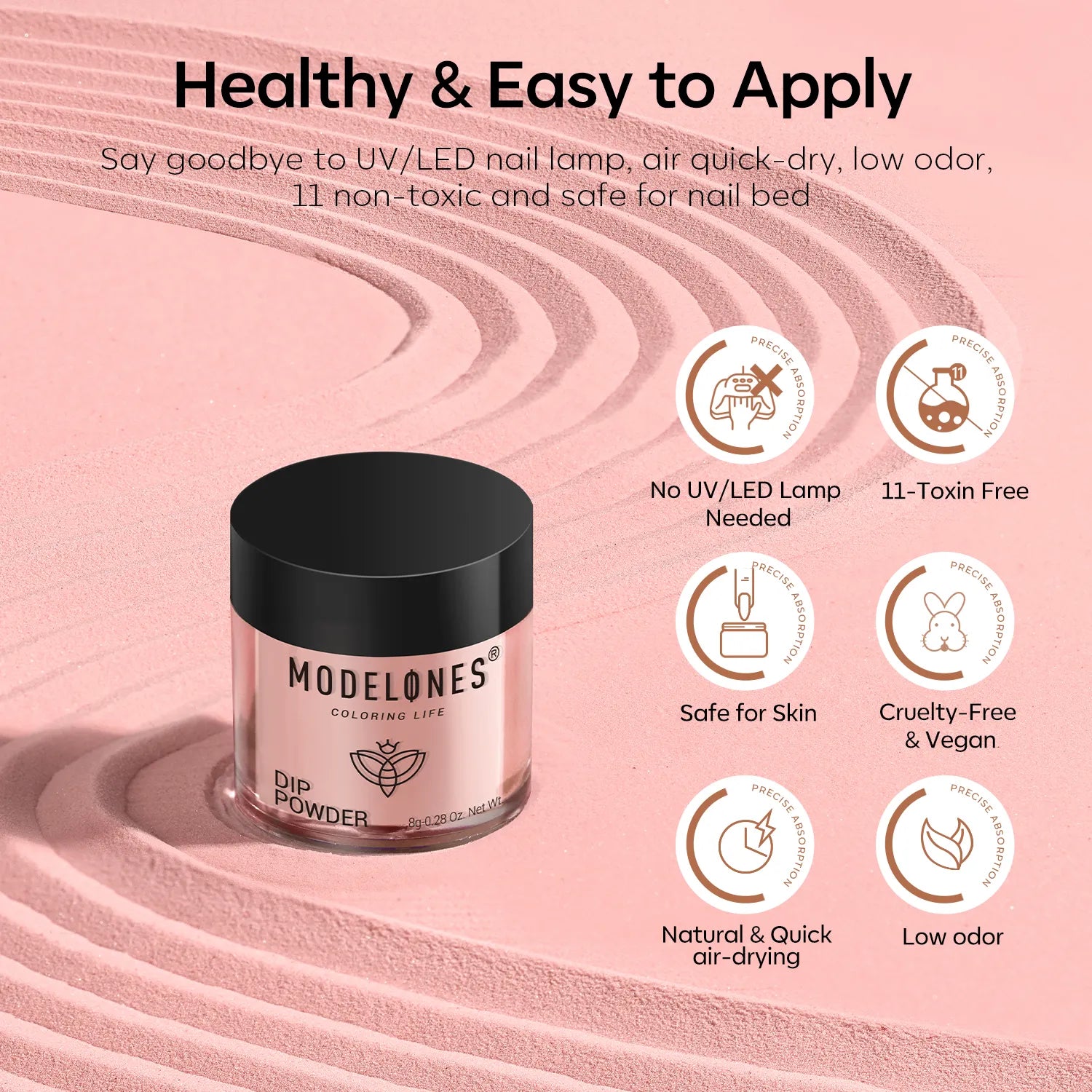 Modelones 32Pcs 20Colors Dip Powder Nail Kit Free Brush 2 In 1