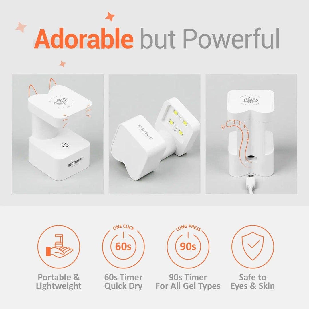 8W Mini Finger LED/UV Nail Meow Lamp - MODELONES.com #white