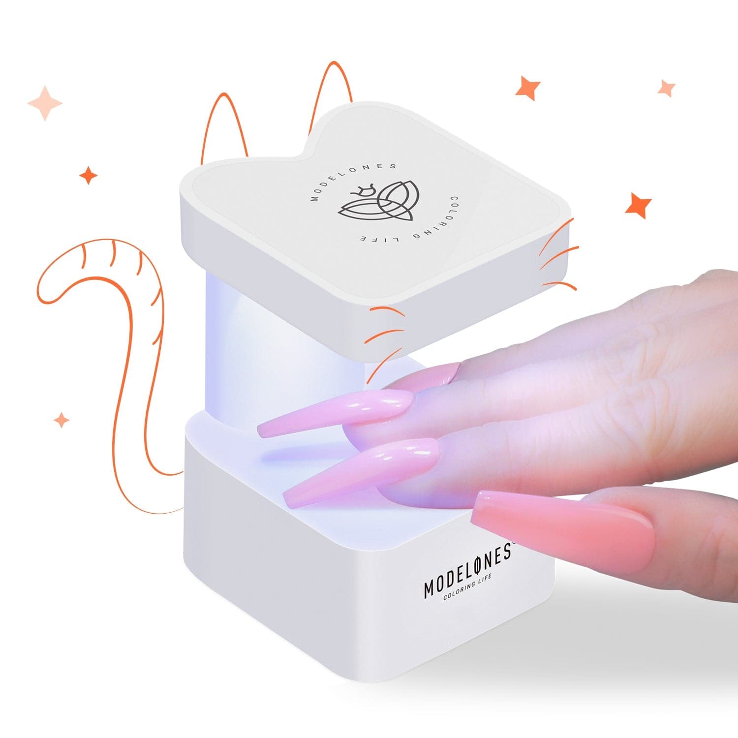 8W Mini Finger LED/UV Nail Meow Lamp - MODELONES.com