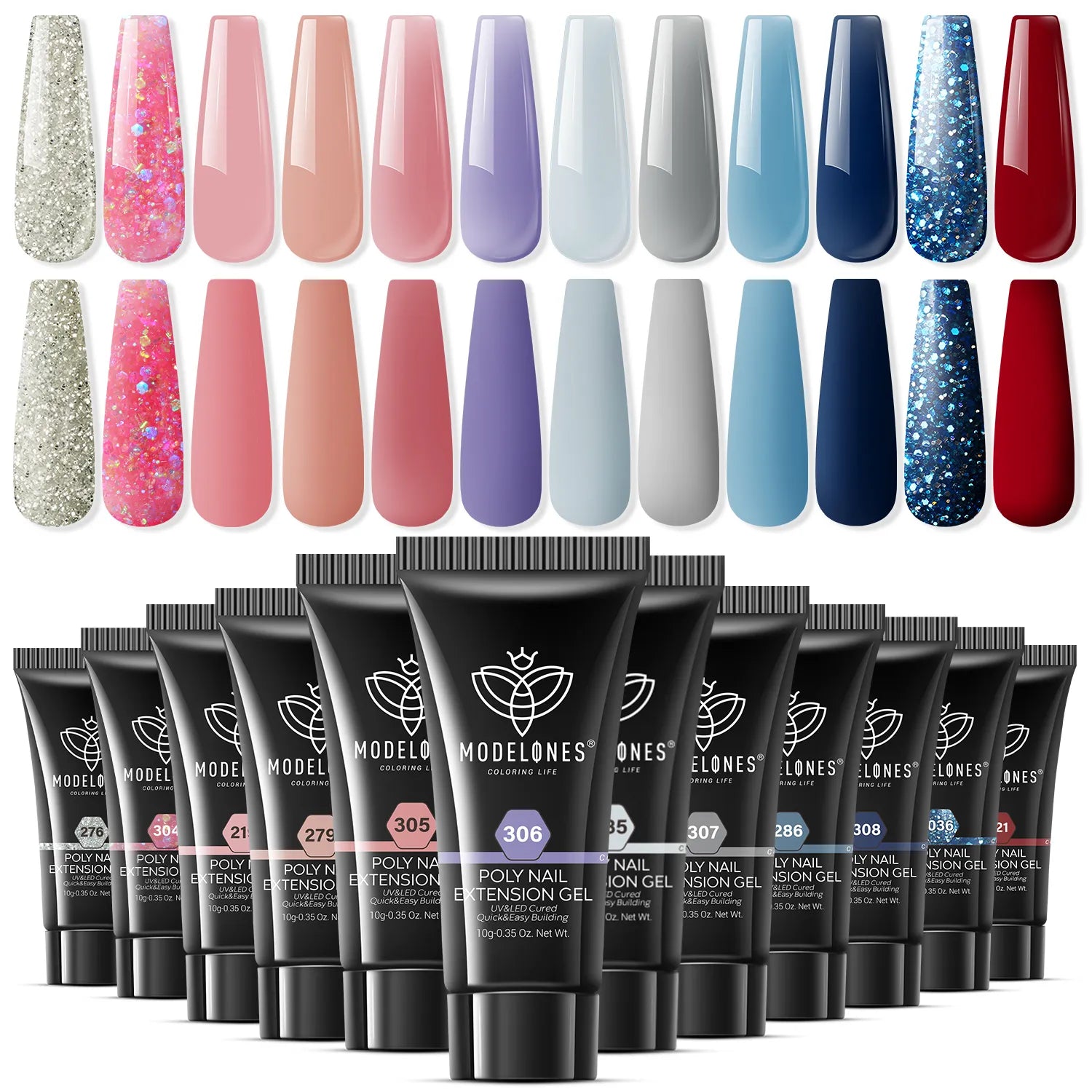 Modelones 12 Shades Polygel Nail Gel Set US ONLY Chameleon