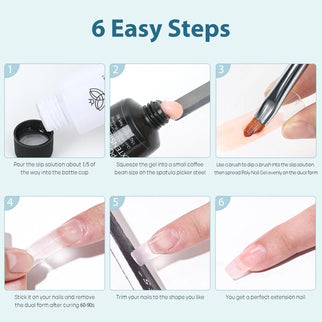 6Pcs Slip Solution 120ml Nail Tools Kit For Poly Nail Gel