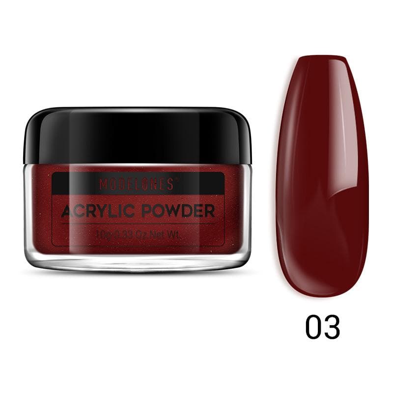 Acrylic Powder(0.33 oz)-DARK RED#03 - MODELONES.com