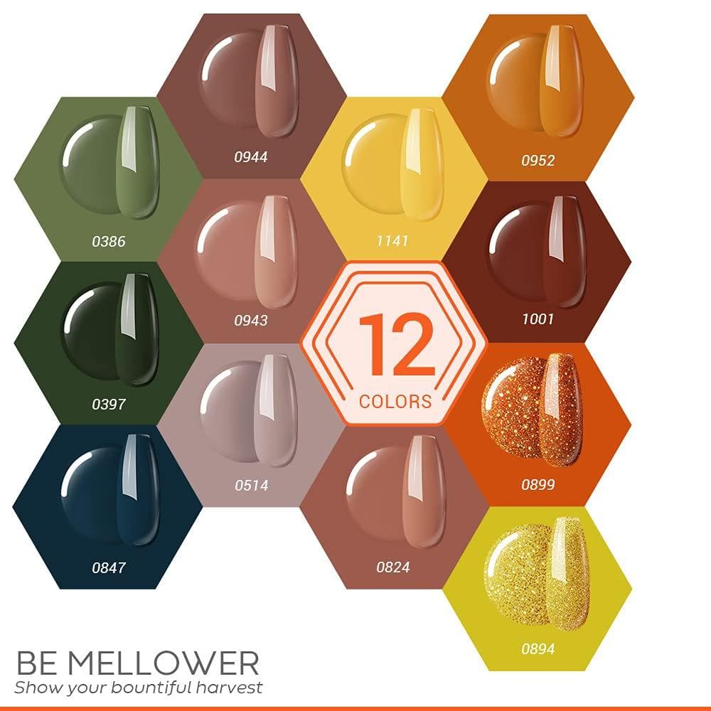 Be Mellower - 12 Pcs Gel Nail Polish Set【US ONLY】 - MODELONES.com