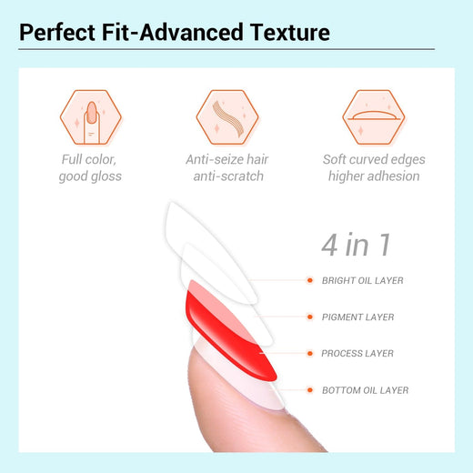 Blue - Semi-Cured Gel Nail Strips - MODELONES.com