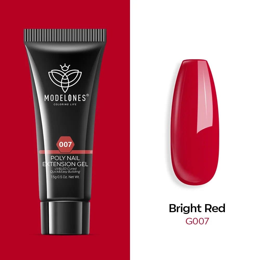 Bright Red - Poly Nail Gel (15g) - MODELONES.com