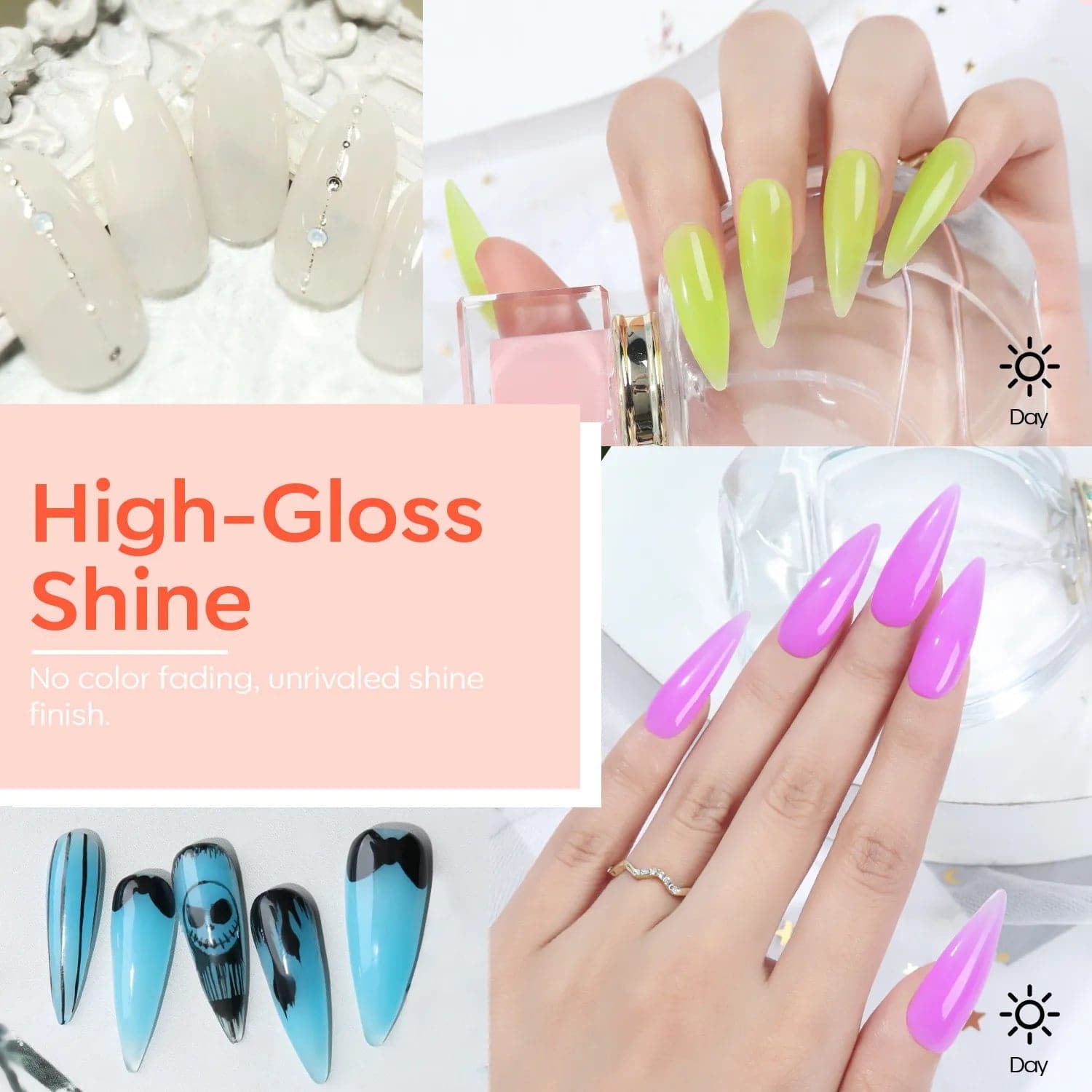 Happy GEL, new colors shimmer effect ~! acrylic/gel (Poly Extension Gel,  Poly Nail Gel of Nail Art decoration Acrylic Extension Nail gel)