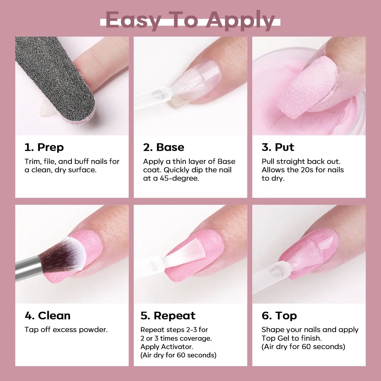 How to Do Dip Powder Nails at Home : 6 Steps (with Pictures