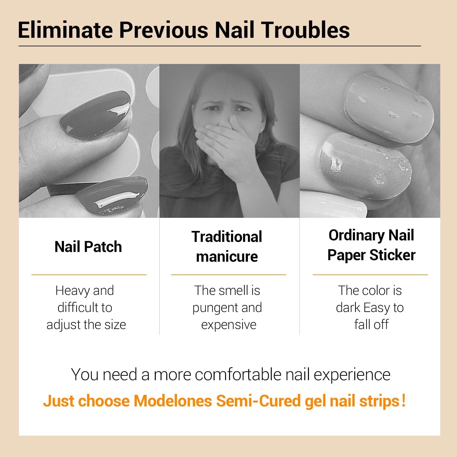 Gold - Semi-Cured Gel Nail Strips - MODELONES.com