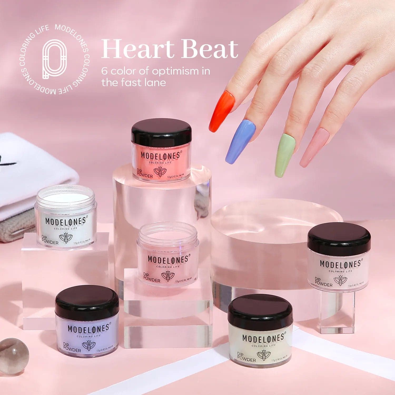Heart Beat - 12Pcs Dipping Powder Kit - MODELONES.com