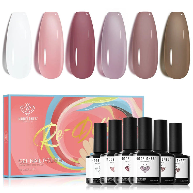 Heart Beat - 6 Shades Gel Nail Polish Set - MODELONES.com