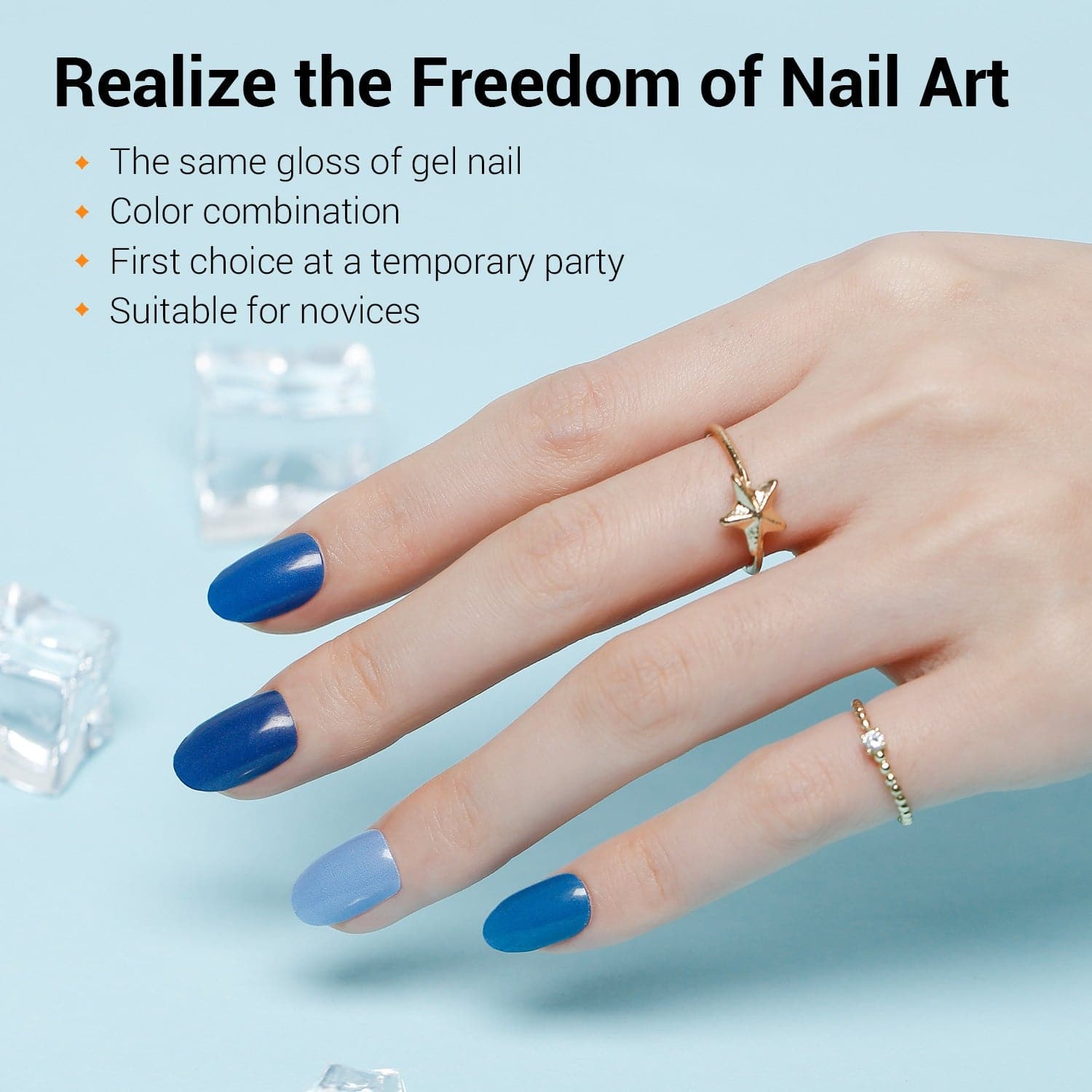 In the Ocean - Semi-Cured Gel Nail Strips - MODELONES.com