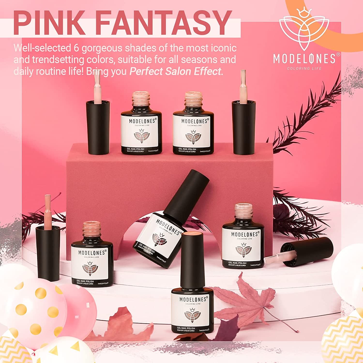 Limited Edition Pink Fantasy - 6Pcs Inspire Gel Set 7ml【US ONLY】 - MODELONES.com