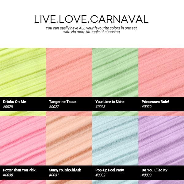Live Love Carnaval - Luminous Dipping Powder Set - MODELONES.com