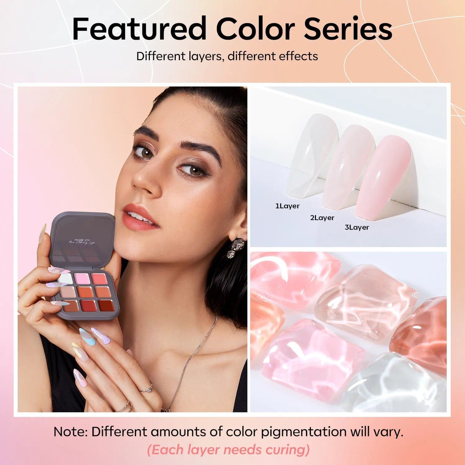 Lovesick - 9 Shades Solid Cream Gel Polish Color Cube - MODELONES.com