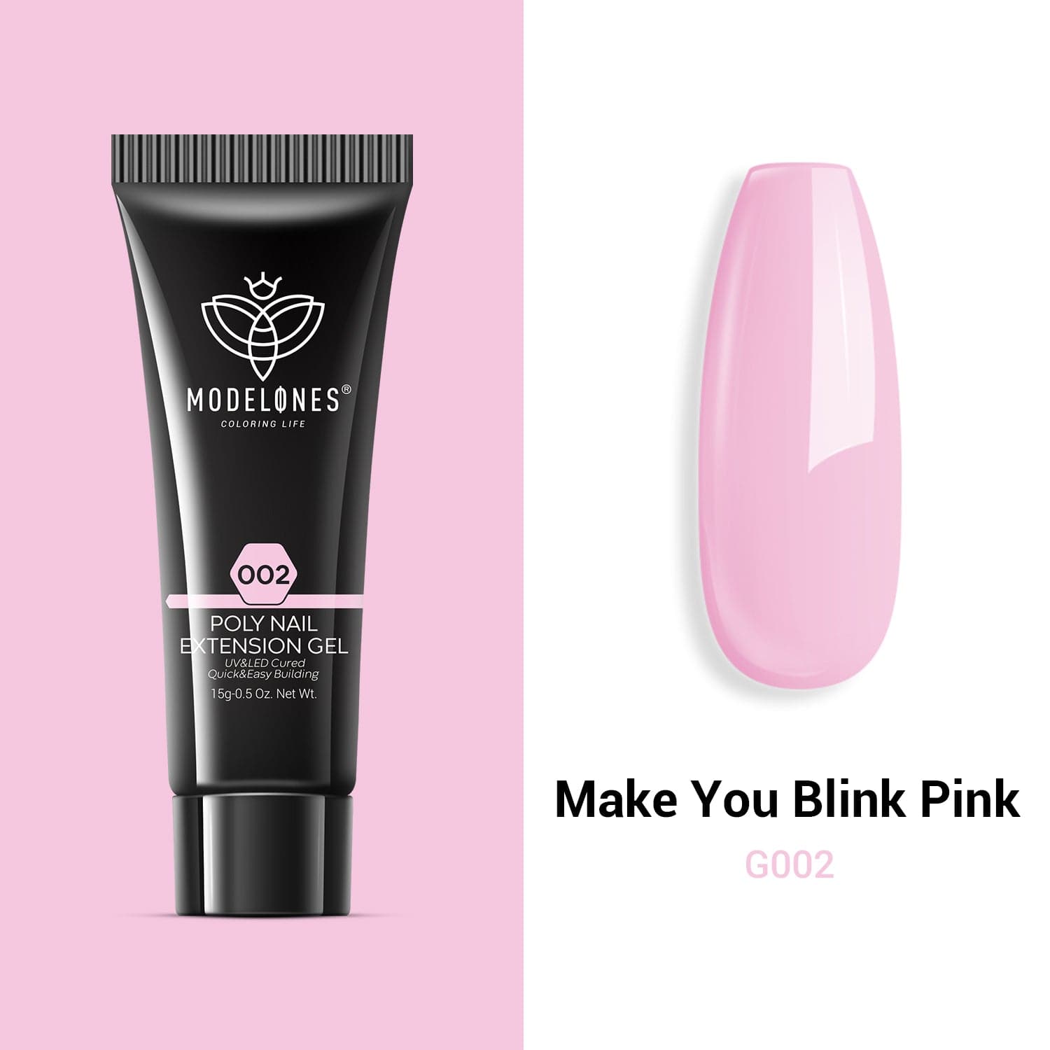Make You Blink Pink - Poly Nail Gel (15g) - MODELONES.com