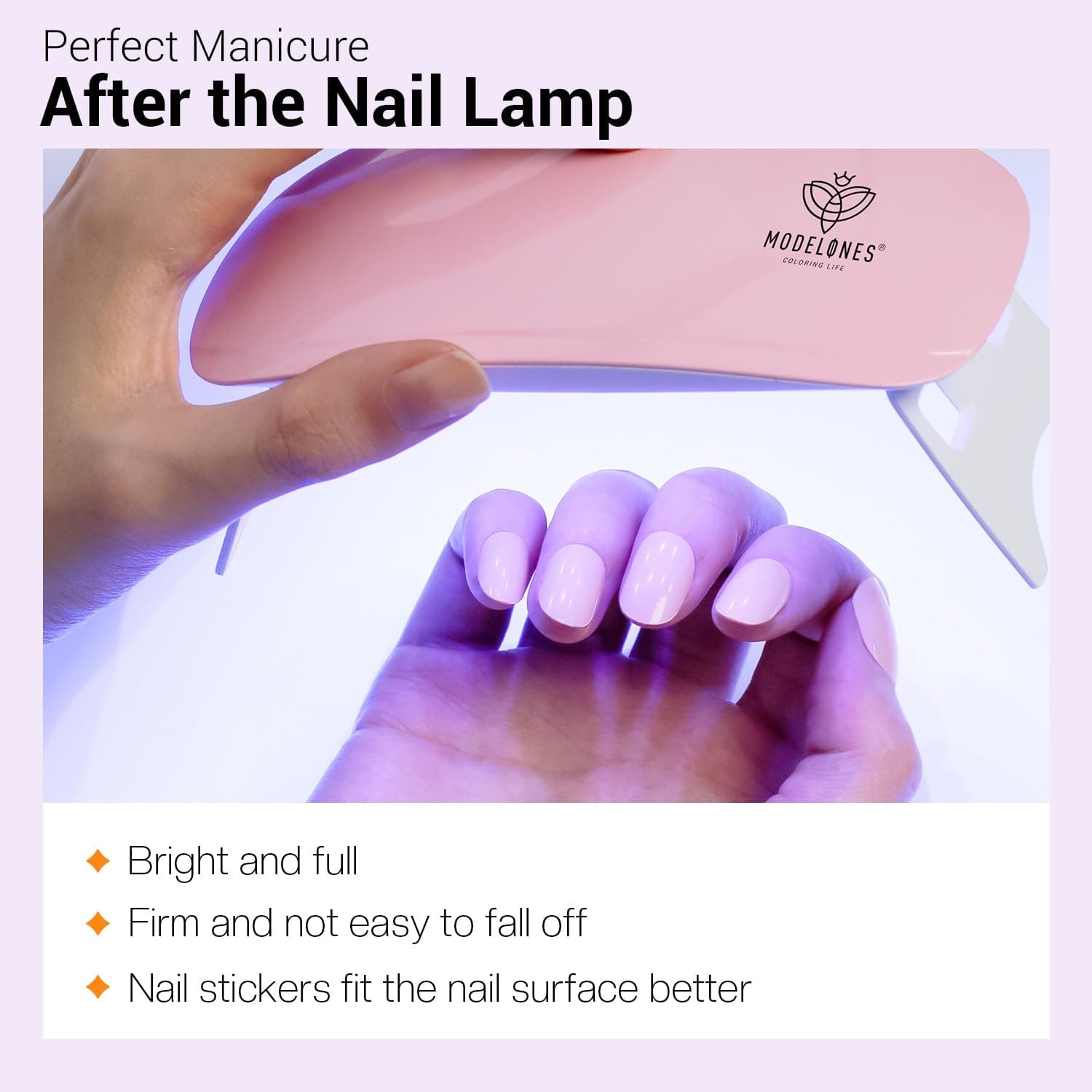 Mauve Purple - Semi-Cured Gel Nail Strips - MODELONES.com