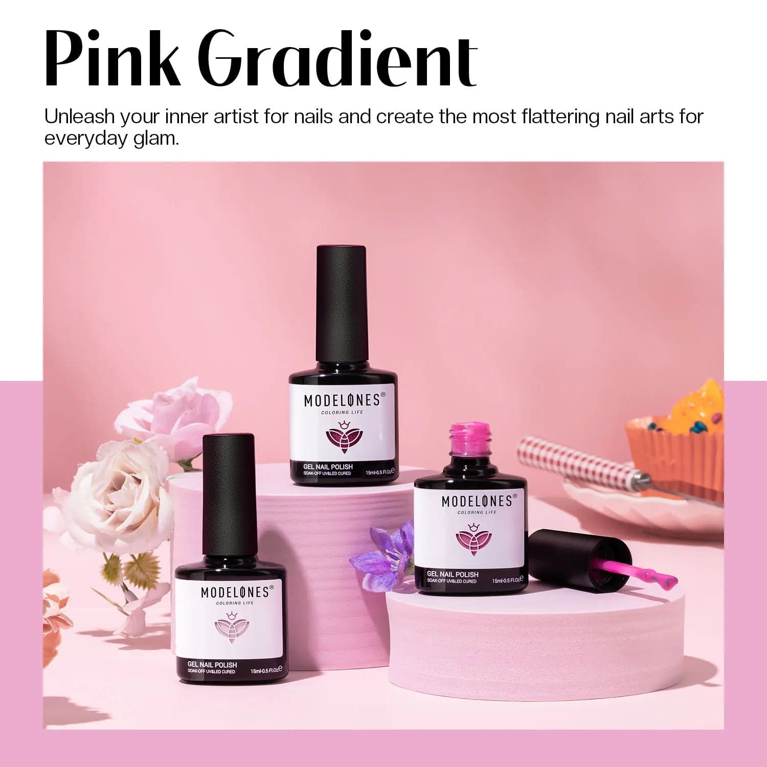 Pink Gradient - Inspire Gel 15ml - MODELONES.com
