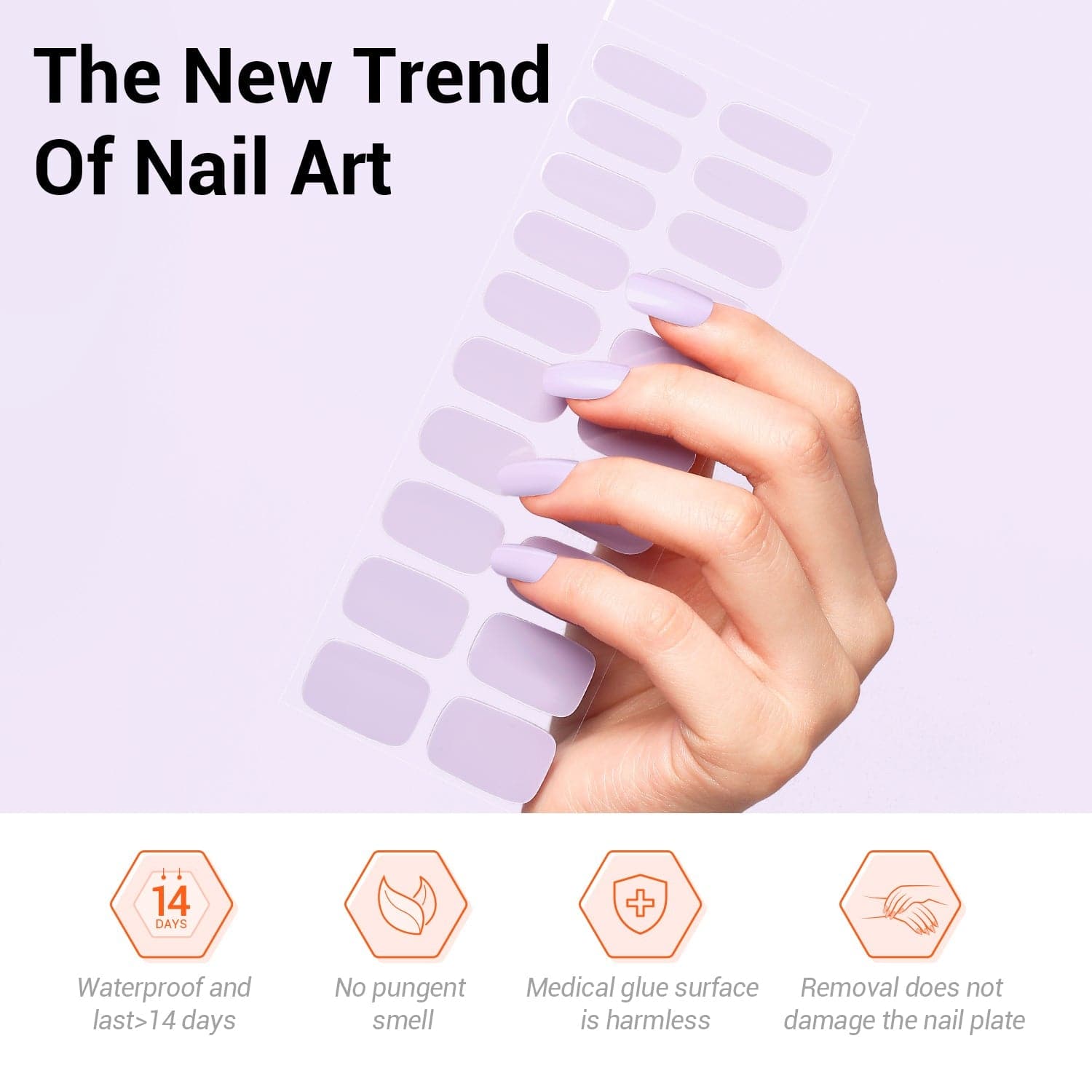 Purple - Semi-Cured Gel Nail Strips - MODELONES.com