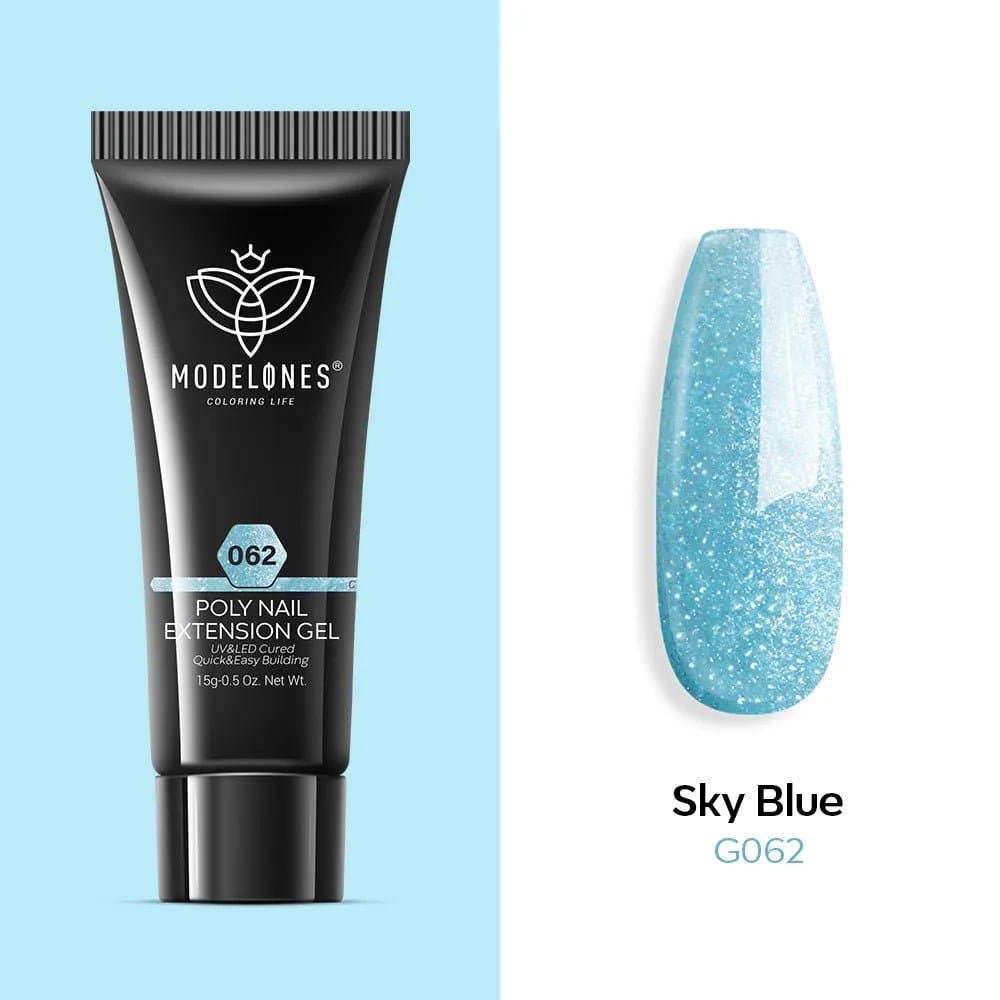 Sky Blue - Poly Nail Gel (15g) - MODELONES.com